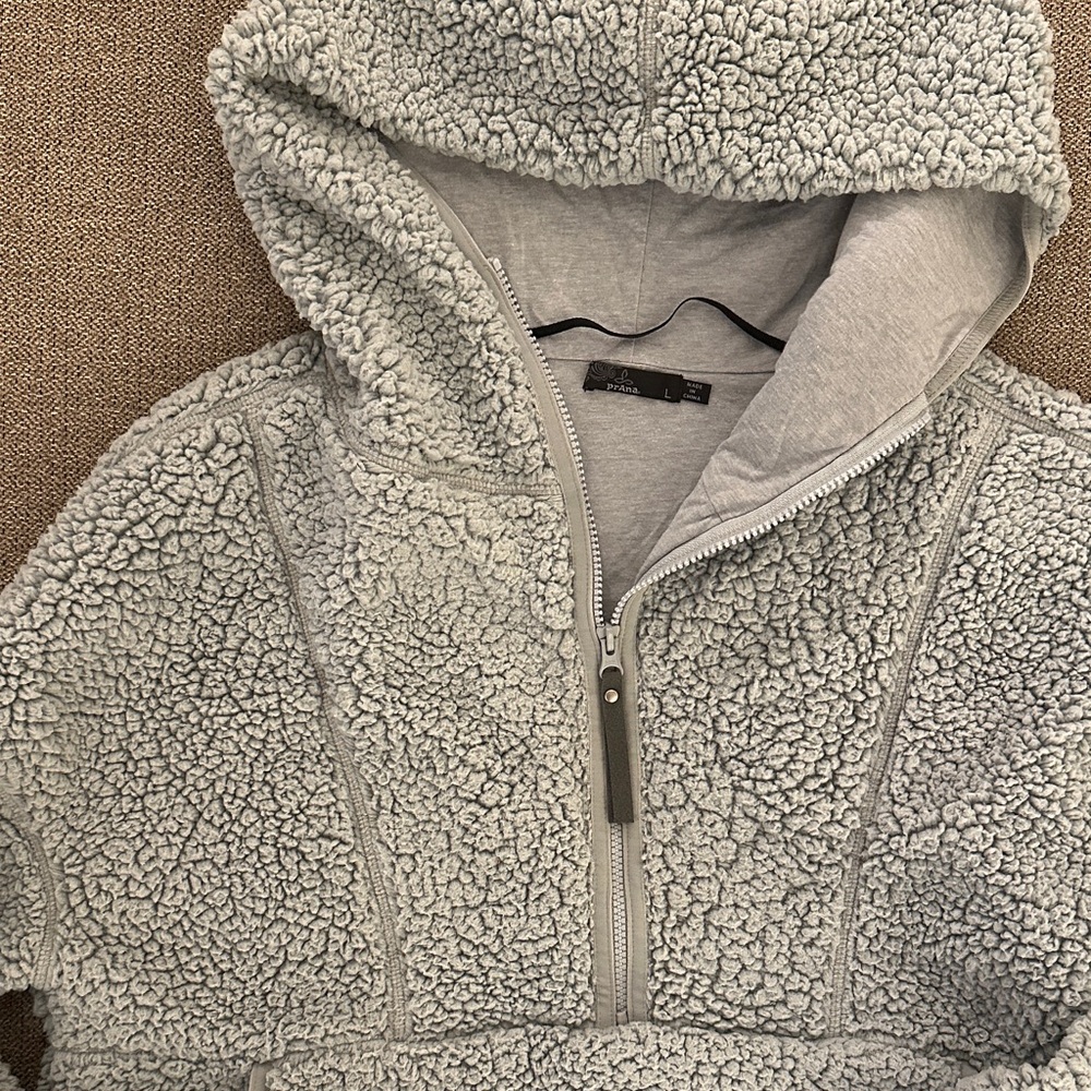 Cozy stone blue Sherpa Hoodie